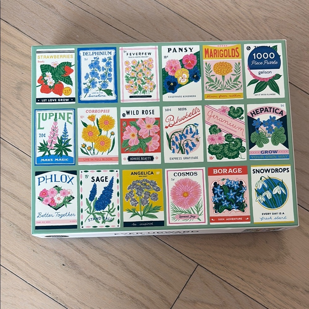 Vintage Seed Packet Puzzle by Galison - Multicolor